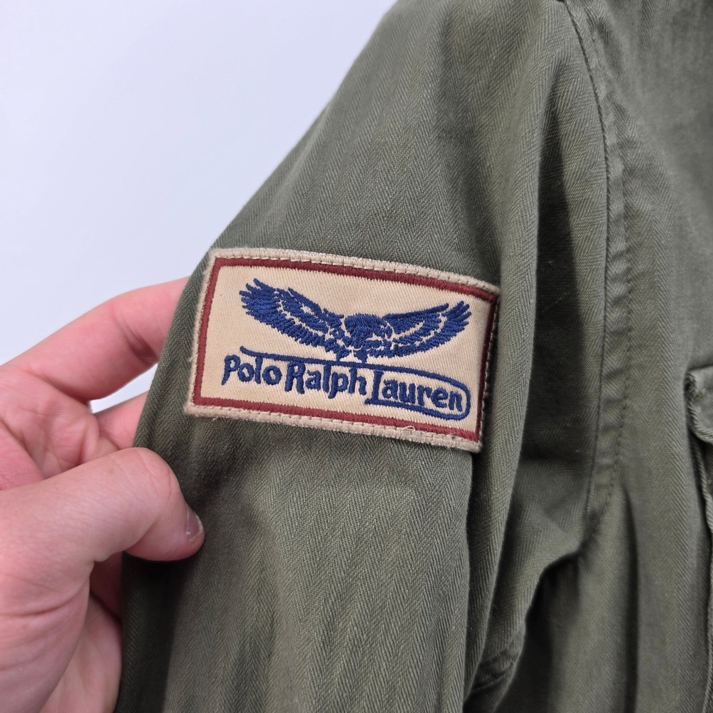 Polo Ralph Lauren Mens M-65 Military Field Jacket Olive Green USRL Patch Size M - Picture 5 of 13